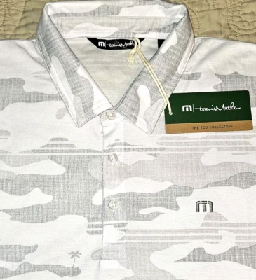 NUEVO TRAVIS MATHEW, HOMBRE TALLA 2XL, CAMUFLAJE BLANCO BEACHSIDE STEALTH⛳️POLO-PRECIO DE VENTA SUGERIDO POR EL FABRICANTE 99,95 $ Foto 1 de 4
