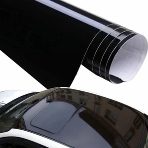 Car Wrapping Film Glossy Black Motorcycle Coating Thermoformable  - Picture 1 of 5