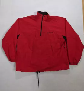 Chaqueta estilo surf para hombre 1/4 cremallera talla L/XL nailon rojo - Imagen 1 de 7
