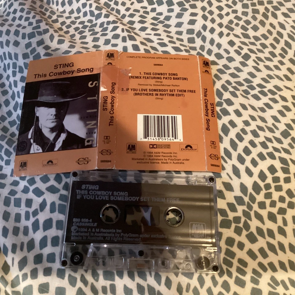 Sting This Cowboy Song Cassette Tape Cassingle If You Love Somebody Set Them - Image 1 of 1