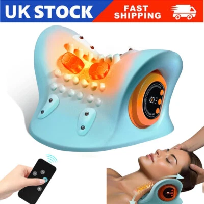 Hugterra Massager Neck Relaxer Portable Shiatsu Massage Pillow Cervical UK