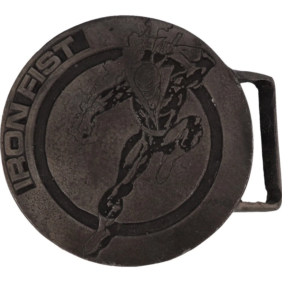 Xl Puño de Hierro Superhéroe Héroe Cómic TV Película Antigua Años 70 De Colección Hebilla de Cinturón Foto 1 de 4