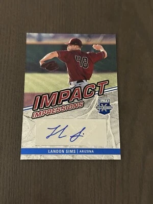2023 Panini Elite Extra Edition Impact Impressions Auto #II-LSM LANDON SIMS Card - Image 1 of 4
