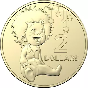 2024 Australian BABY set - Two Dollar $2 coin - ABORIGINAL YOUNGER UNC x RAMset - Foto 1 di 3