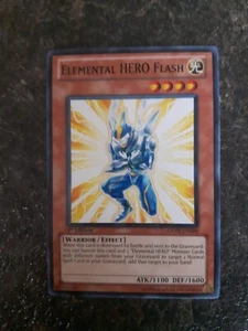 Elemental Hero Flash Effect 1st Edition YuGiOh Card GENE-EN090 - Foto 1 di 2