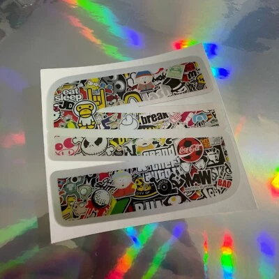 SEAT CHROME OIL SLICK StickerBomb 4" Euro Vinyl Decal Sticker JDM - Image 1 of 2
