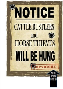 Wild West Cowboy Saloon Bar Vintage Style Retro Metal Sign Pub Sign, Saloon Sign - Picture 1 of 1