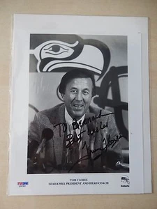 Tom Flores Autographed 8" X 10" Photograph with PSA/DNA COA - Picture 1 of 4
