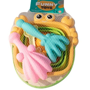 7Pcs Kids Beach Toys Sand Bucket Play Set Children Sand Toy With Foldable Bucket - Picture 1 of 11