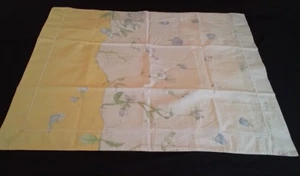 Yves Delorme Paris Euro Pillow Sham Farfalla Sun Butterfly Yellow Floral Cotton - Picture 1 of 13