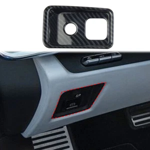 Carbon style left central control button cover trims for Chevrolet Corvette C8 - Picture 1 of 5