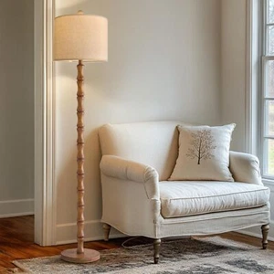 62" Rustic Floor Lamp for Living Room Retro Farmhouse Floor Lamp Rotary Switc... - Picture 1 of 8