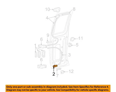 Ford OEM 92-14 E-150 Club Wagon puerta de carga lateral herrajes-pestillo F2UZ15264A32A Foto 1 de 2