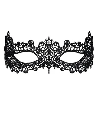 Eye Mask Black Lace Gothic Fancy Dress Ladies Hen Party Halloween Party Costume - Image 1 of 3