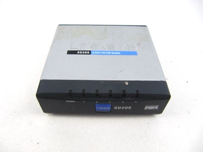 LINKSYS ETHERNET SWITCH NETWORK 10/100 SD205 5-PORT 5 PORT LAN UNMANAGED - Image 1 of 4