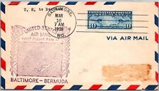 FFC 1938 - Airmail FAM #17 - Baltimore, MD To Bermuda Hamilton - J487