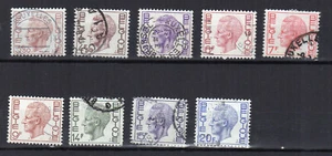 Belgique années 1970-80 le Roi Baudoin 1er lot de 9 timbres oblitérés /TE431 - Picture 1 of 1