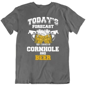 Lustiges T-Shirt Tee Bier Cornhole Prognose Alkohol trinken Geschenk Neu - Bild 1 von 7