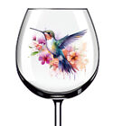 12x Watercolor Spring Floral Hummingbird Wine Glass Bottle Vinyl Sticker Decal