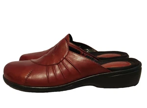 Clarks Artisan Slip On, Comfort Clogs, Womens size 9 Narrow- Burgundy Leather - Picture 1 of 13