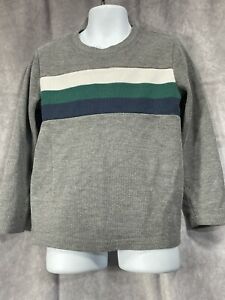 Jumping Beans Boys Long Sleeve Casual Top Gray Striped Size 5T