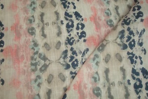 1 of 13 yds Premier Fabric Cotton Mali Mineral Leopard Spot Stripe Upholstery - Picture 1 of 6