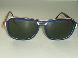 GAFAS DE SOL DE COLECCIÓN B&L RAY BAN AZUL MARINO/ROJO/BLANCO A RAYAS G15 OLÍMPICAS ESTADOS UNIDOS - Imagen 1 de 6