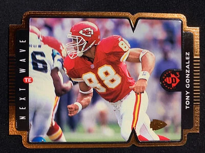 Tony Gonzalez 1998 Upper Deck UD3 Next Wave Die-Cut #/2000 #47 - Image 1 of 2