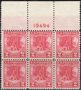 US Scott #645, Plate block of 6, Flat Plate Printing - Picture 1 of 1