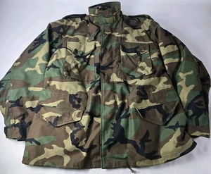 NWT USGI M-65 Field Jacket Coat Cold Weather Woodland Camo & Liner Large Reg NOS - Picture 1 of 13