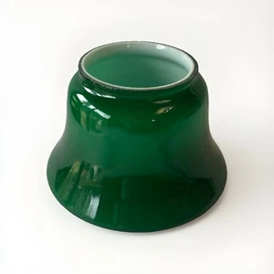 Vintage Green White Cased Glass Lamp Shade Light Shade Mid Century Modern - Picture 1 of 10
