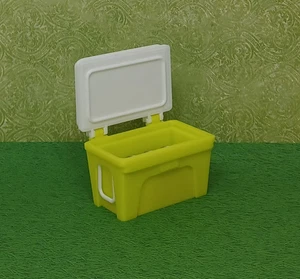 ⭐LIME Kühlbox SOMMER Outdoor CAMPING Strand Terrasse Picknick Grill Maßstab 1/6 für BARBIE - Bild 1 von 4