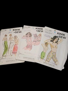 Conjunto de 3 lencería vintage con patrones de costura Kwik faja sin cordones *Leer* - Imagen 1 de 8