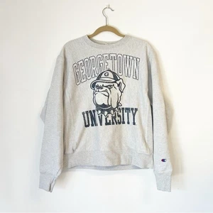 VINTAGE Georgetown University Champion Reverse Weave Heather Grey Sweatshirt - Bild 1 von 9