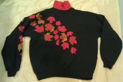 VTG 90s Art Unlimited Sportswear Leaf Autumn Fall Womens XL Sweatshirt Sweater - Image 1 of 4