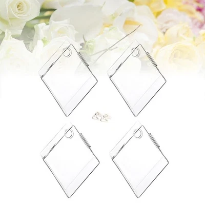  4 Pcs Glasflaschen Deko Dekoflasche Wandmontierte Vase Dekorativer Blumenhalter - Bild 1 von 4