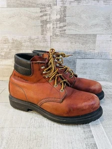 Vintage Red Wing Women’s Ankle Supersole Steel Toe Work Boots Size 8 D Made USA - Picture 1 of 11