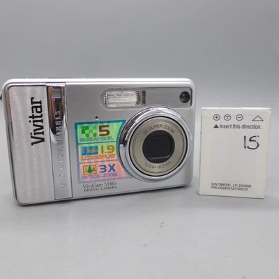 Vivitar Digital Camera Vivicam 5340s 5.0MP Silver Tested - Image 1 of 4
