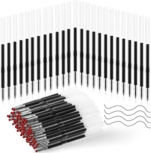 200 Pcs Beadable Pens Refills, Plastic Bead Ballpoint Pen Refills Black/Blue Ink - Picture 1 of 1