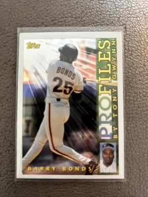 1996 Topps #NL-03 Barry Bonds Profiles by Tony Gwynn NL  - Image 1 of 2