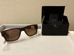 100% Authentic W/Tags Armani Exchange Square Folding Mirrored Sunglasses - Picture 1 of 10