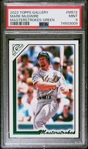 2022 Topps Gallery Masterstrokes Mark Mcgwire #MS12 GREEN PSA 9
