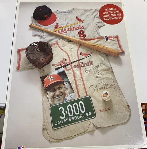 STAN "The Man" MUSIAL 1993 MLB 11 x 14  Poster Print No. 12 Cardinals Baseball Cover
