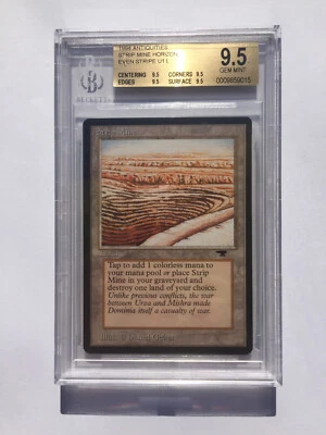 BGS 9.5 Quad | Strip Mine [Horizon Even] | MtG Antiquities Gem Mint (PSA CGC 10) - Image 1 of 2