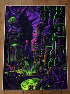Trippy Neon Poster 18x24 Zoll psychedelische Kunst - Bild 1 von 1