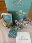 CRYSTAL ORNAMENT GIFT SET CRYSTOCRAFT WITH SWAROVSKI HEARTS PHOTO FRAME. BNWT.