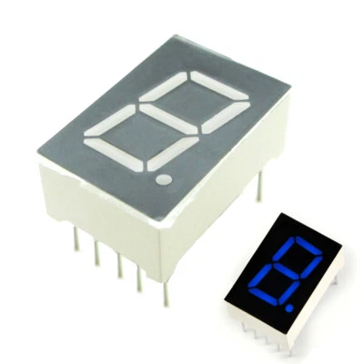 100 × Common Anode Blue 7 Segment 0.5" LED Digit Display Digital Tube Wholesale - Image 1 of 4