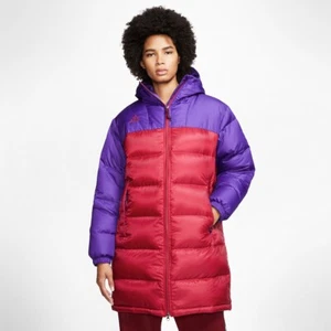 Women’s Nike ACG 800 Goose Down Fill Long Parka Coat Purple UK Size Large 16-18 - Picture 1 of 12