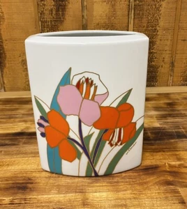 Rosenthal Studio Line Signed Wolf Bauer Collection Vintage Floral Vase 7”x 5” - Picture 1 of 11