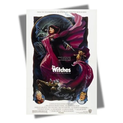 The Witches (1990) Movie Poster Anjelica Huston Mai Zetterling T720 - Image 1 of 4